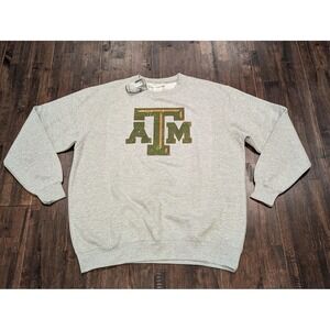 New NWT Texas A&M Aggies Sweatshirt Mens Large Gray NCAA Football  Crewneck Camo